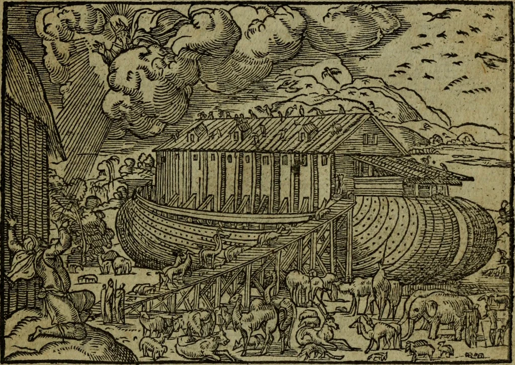 An illustration from Qvadrins historiqves de la Bible, 1558, leaf 10