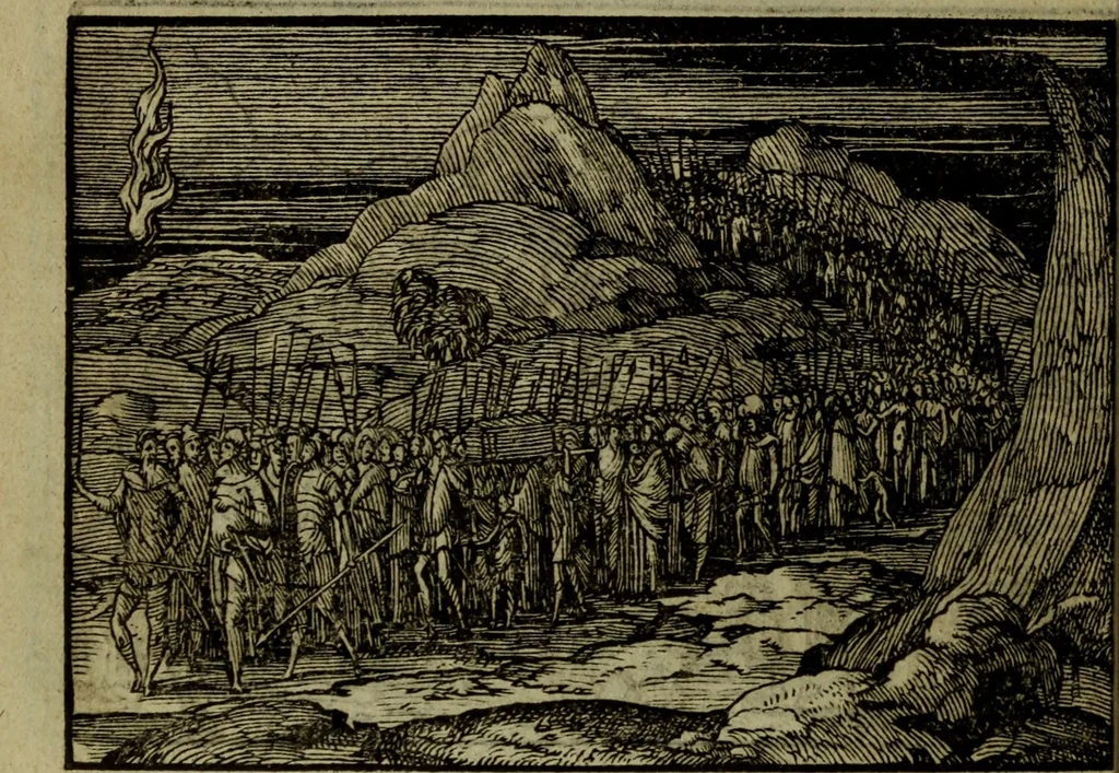 An illustration from Qvadrins historiqves de la Bible, 1558, leaf 109