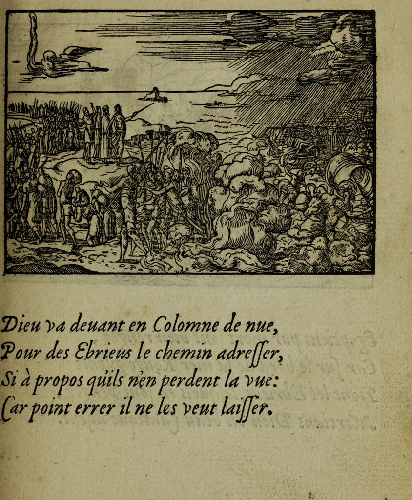 An illustration from Qvadrins historiqves de la Bible, 1558, leaf 110
