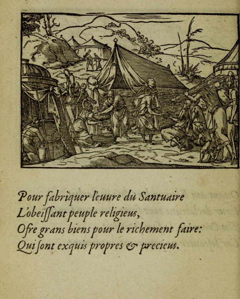 An illustration from Qvadrins historiqves de la Bible, 1558, leaf 139
