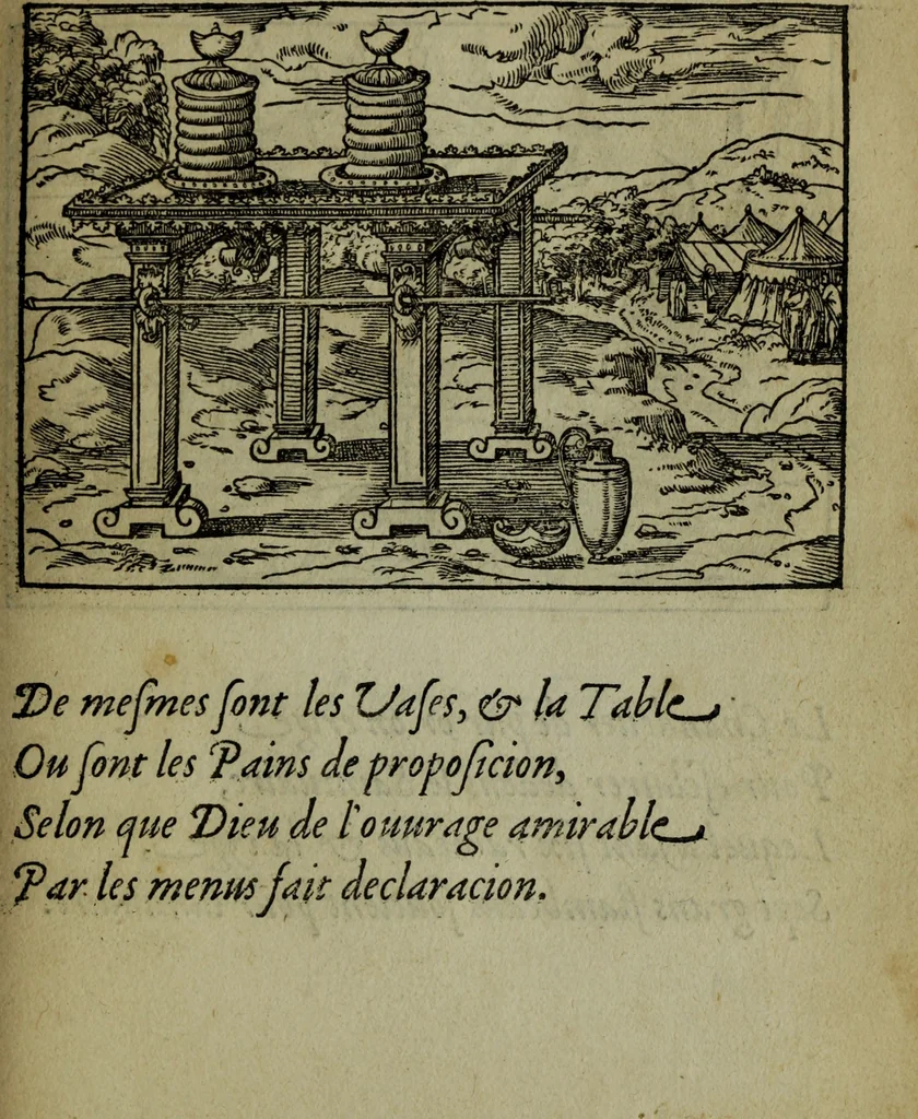 An illustration from Qvadrins historiqves de la Bible, 1558, leaf 142