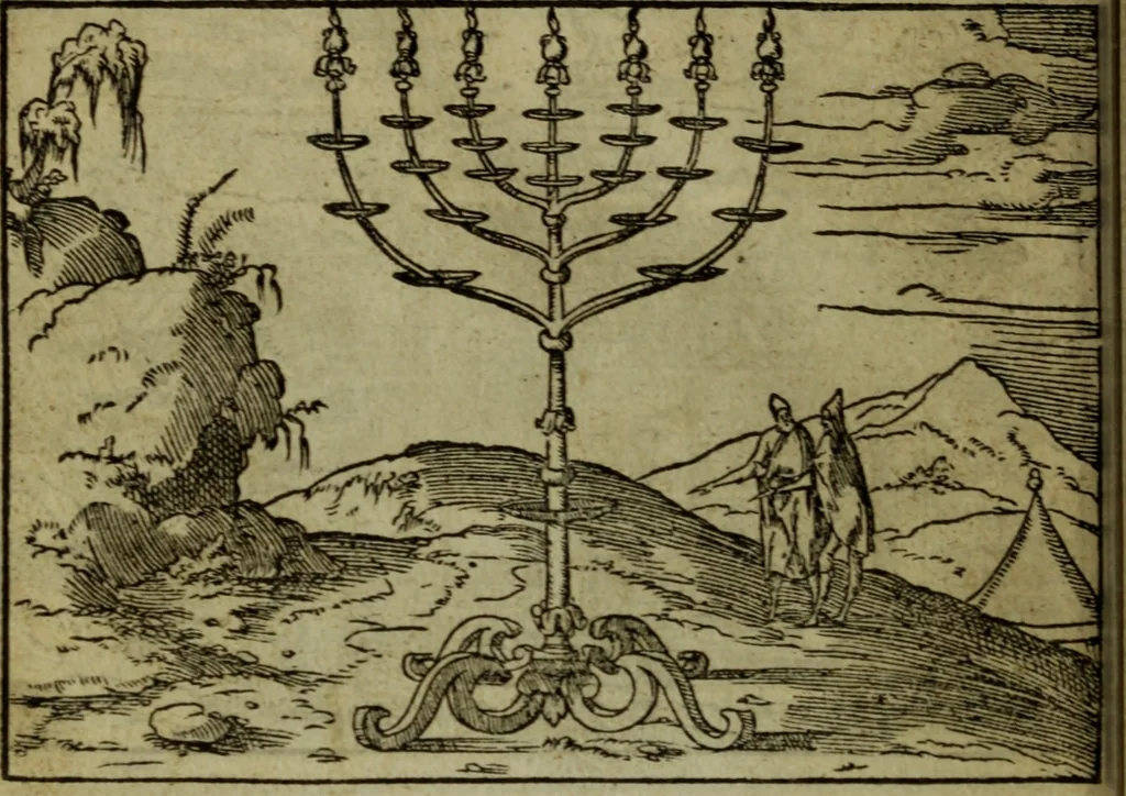 An illustration from Qvadrins historiqves de la Bible, 1558, leaf 143