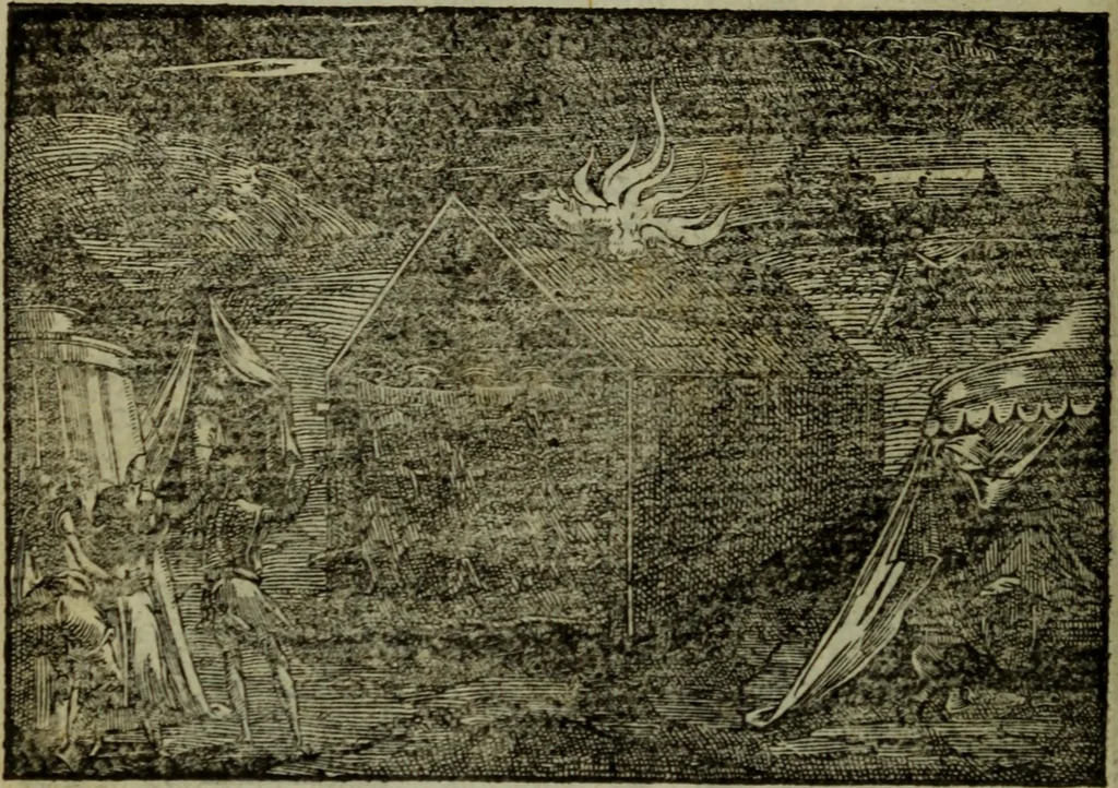 An illustration from Qvadrins historiqves de la Bible, 1558, leaf 149