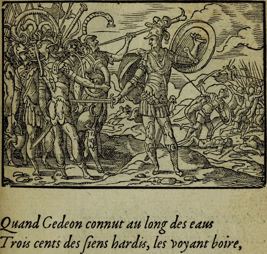 An illustration from Qvadrins historiqves de la Bible, 1558, leaf 160