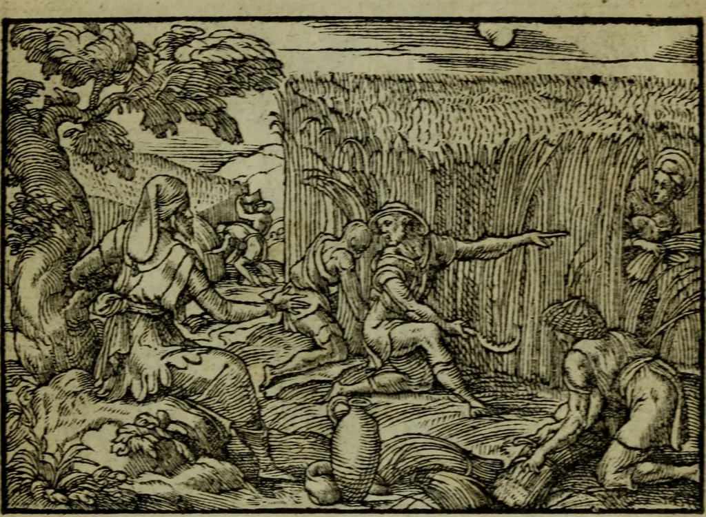 An illustration from Qvadrins historiqves de la Bible, 1558, leaf 164