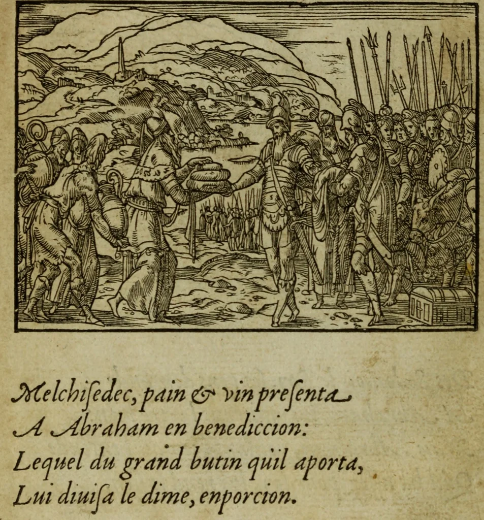 An illustration from Qvadrins historiqves de la Bible, 1558, leaf 17