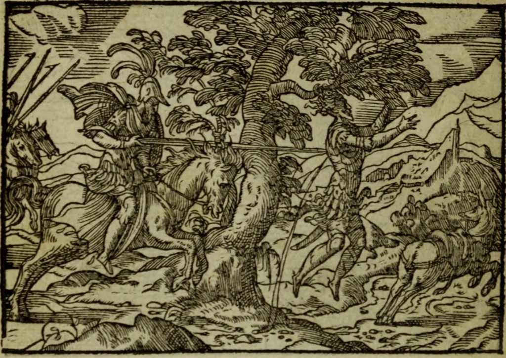 An illustration from Qvadrins historiqves de la Bible, 1558, leaf 171