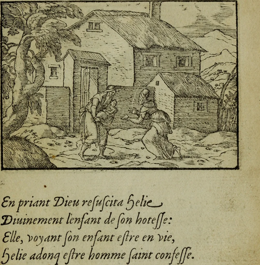 An illustration from Qvadrins historiqves de la Bible, 1558, leaf 178