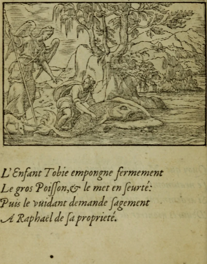 An illustration from Qvadrins historiqves de la Bible, 1558, leaf 191
