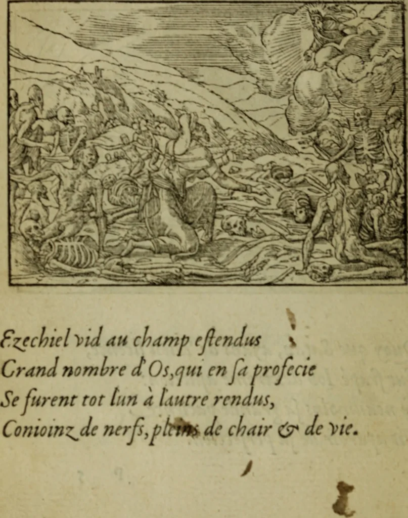 An illustration from Qvadrins historiqves de la Bible, 1558, leaf 197