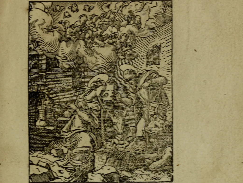 An illustration from Qvadrins historiqves de la Bible, 1558, leaf 218