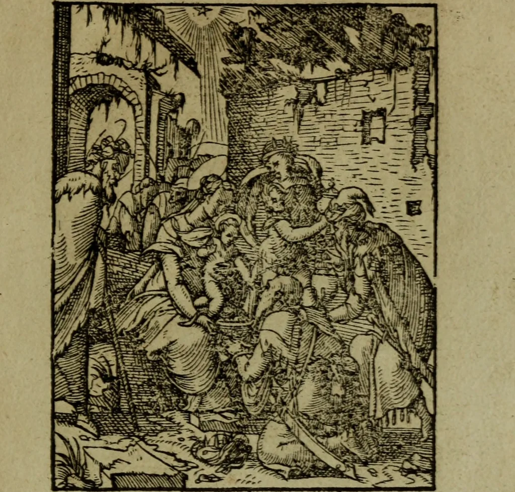 An illustration from Qvadrins historiqves de la Bible, 1558, leaf 220