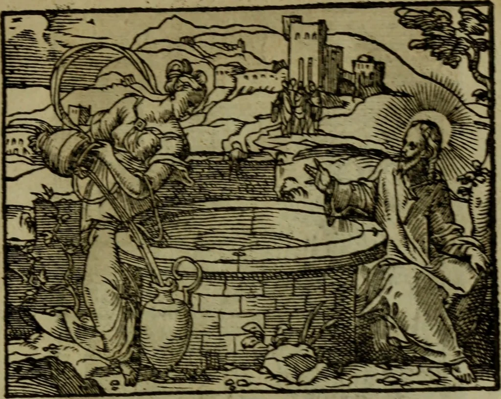 An illustration from Qvadrins historiqves de la Bible, 1558, leaf 228