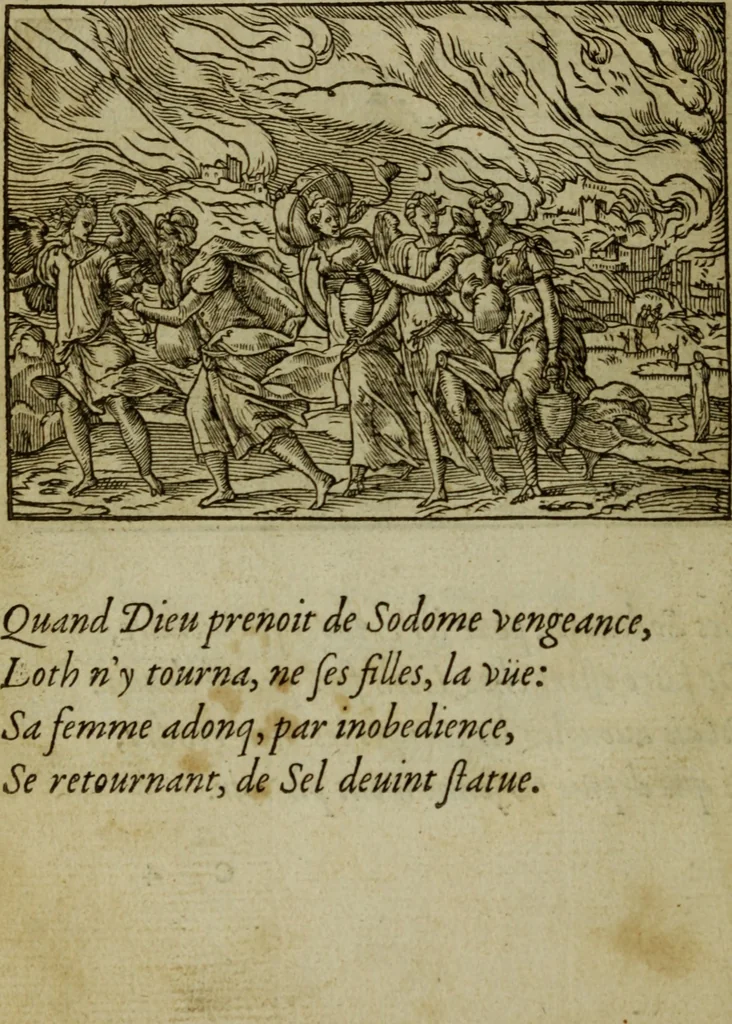 An illustration from Qvadrins historiqves de la Bible, 1558, leaf 23