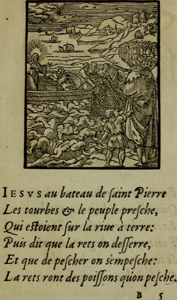 An illustration from Qvadrins historiqves de la Bible, 1558, leaf 230