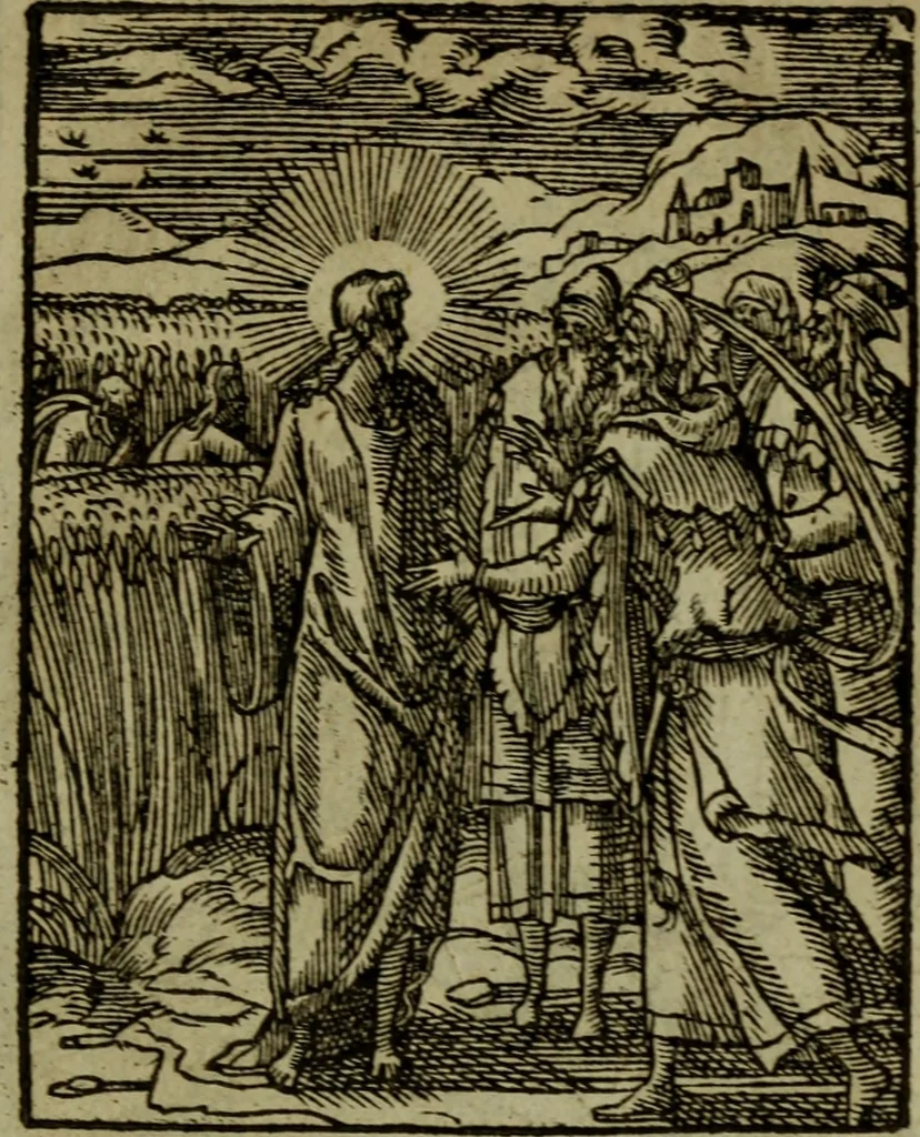 An illustration from Qvadrins historiqves de la Bible, 1558, leaf 232