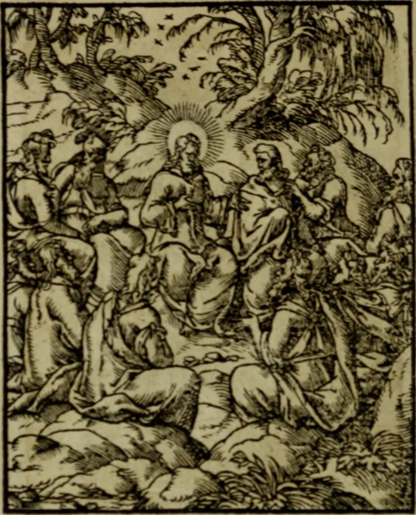 An illustration from Qvadrins historiqves de la Bible, 1558, leaf 233