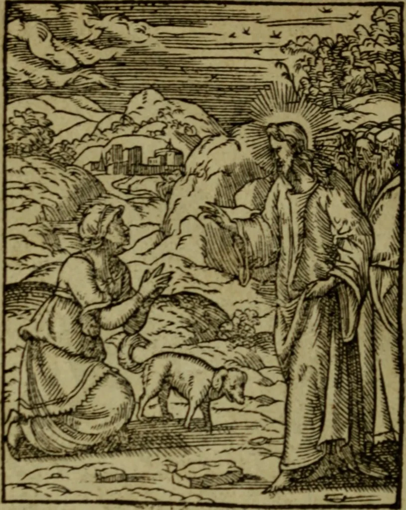 An illustration from Qvadrins historiqves de la Bible, 1558, leaf 239