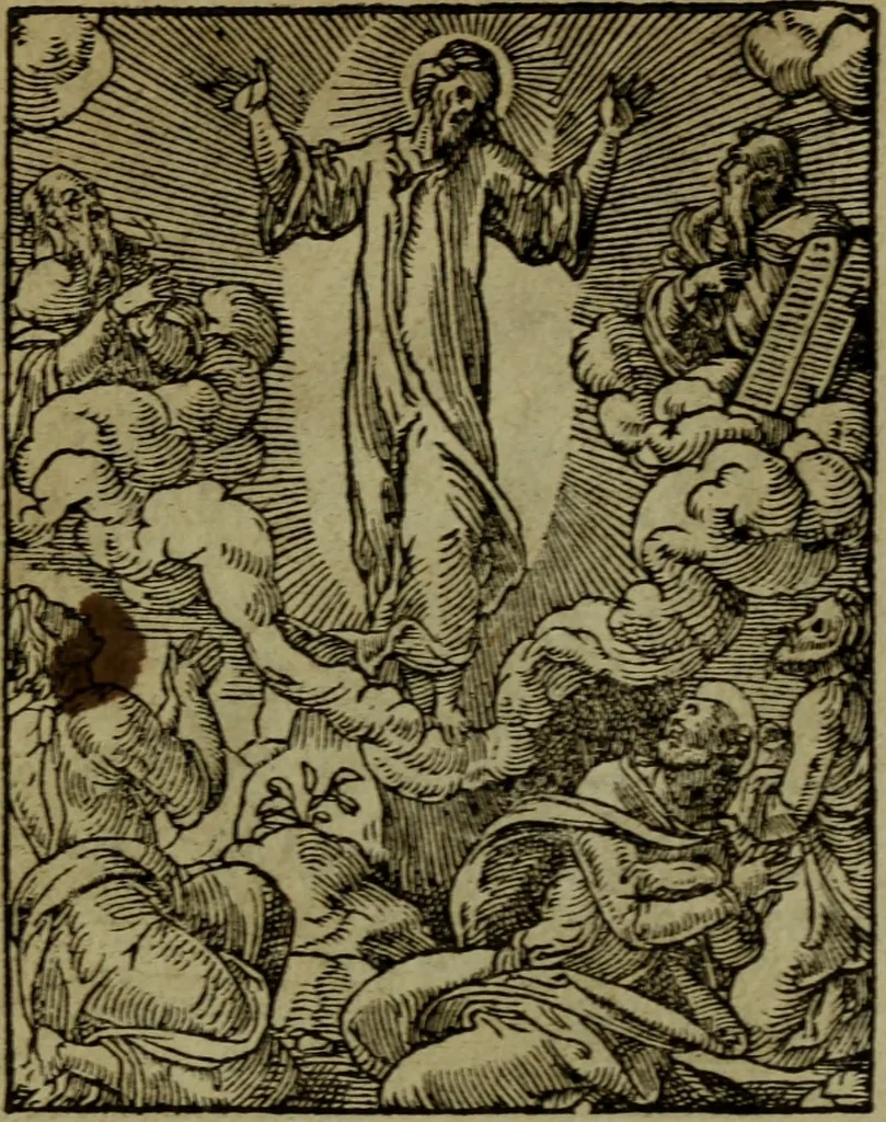 An illustration from Qvadrins historiqves de la Bible, 1558, leaf 242