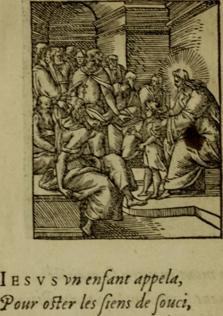 An illustration from Qvadrins historiqves de la Bible, 1558, leaf 243
