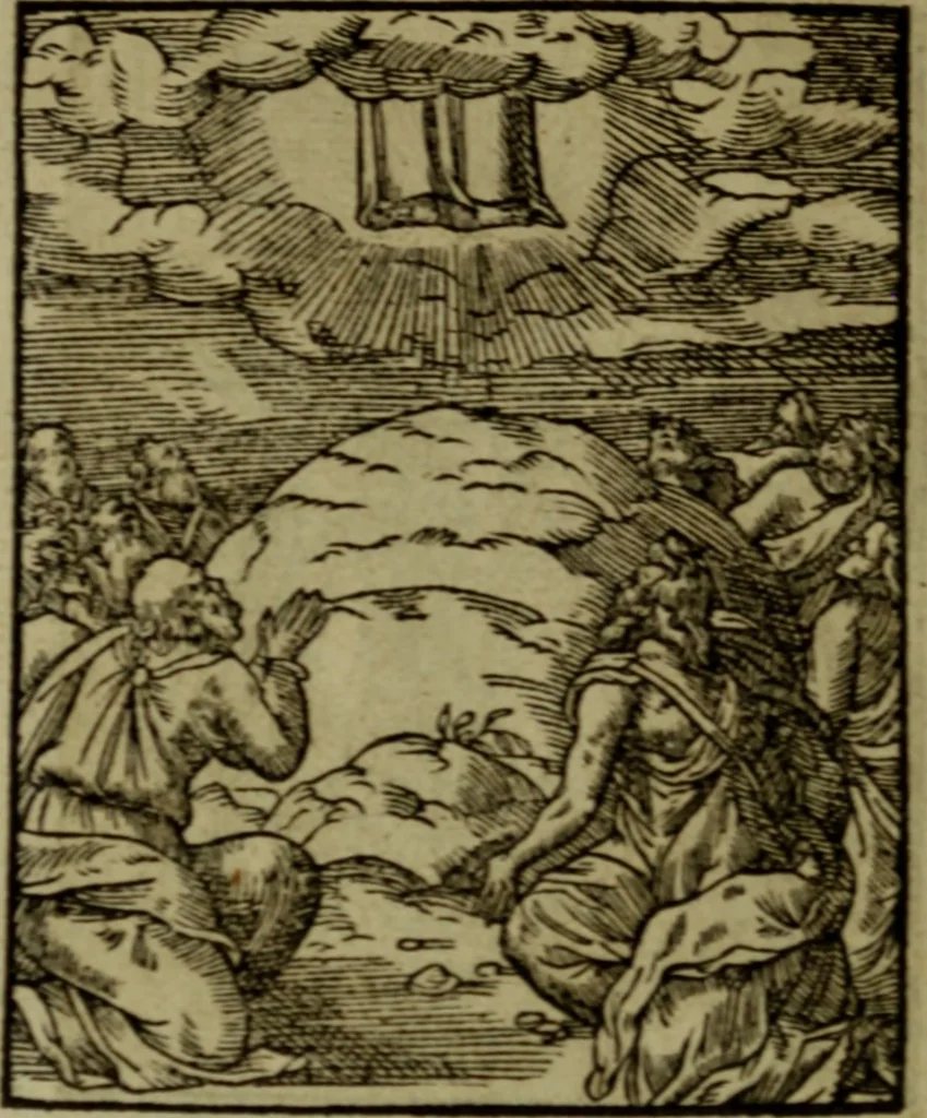 An illustration from Qvadrins historiqves de la Bible, 1558, leaf 269
