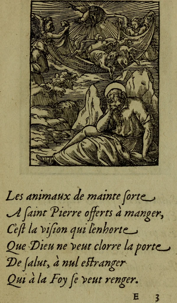 An illustration from Qvadrins historiqves de la Bible, 1558, leaf 274
