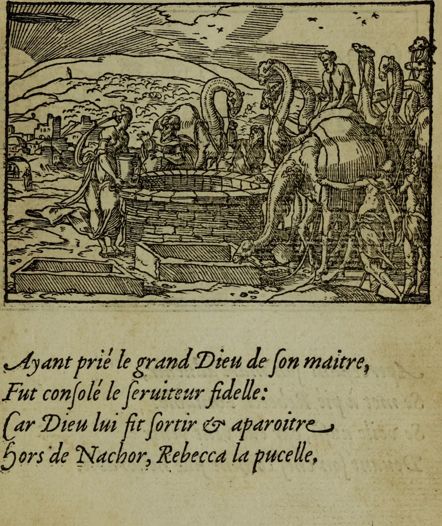 An illustration from Qvadrins historiqves de la Bible, 1558, leaf 28