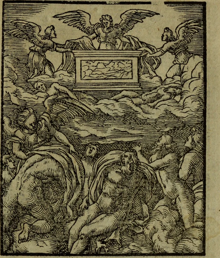 An illustration from Qvadrins historiqves de la Bible, 1558, leaf 284
