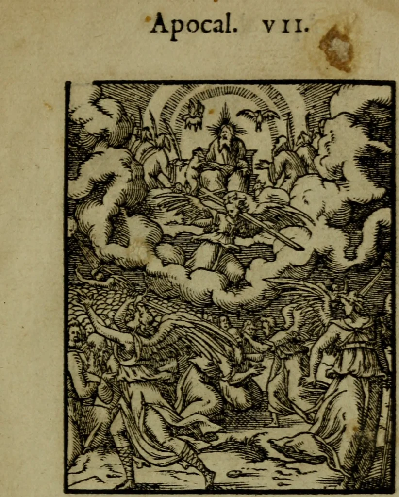 An illustration from Qvadrins historiqves de la Bible, 1558, leaf 286