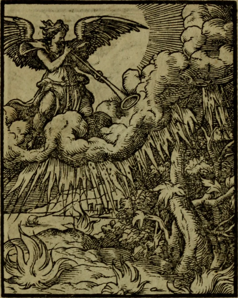 An illustration from Qvadrins historiqves de la Bible, 1558, leaf 288
