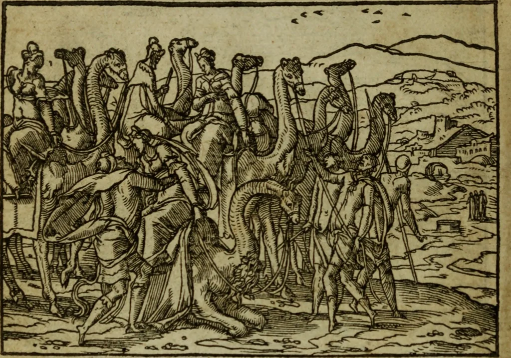 An illustration from Qvadrins historiqves de la Bible, 1558, leaf 29