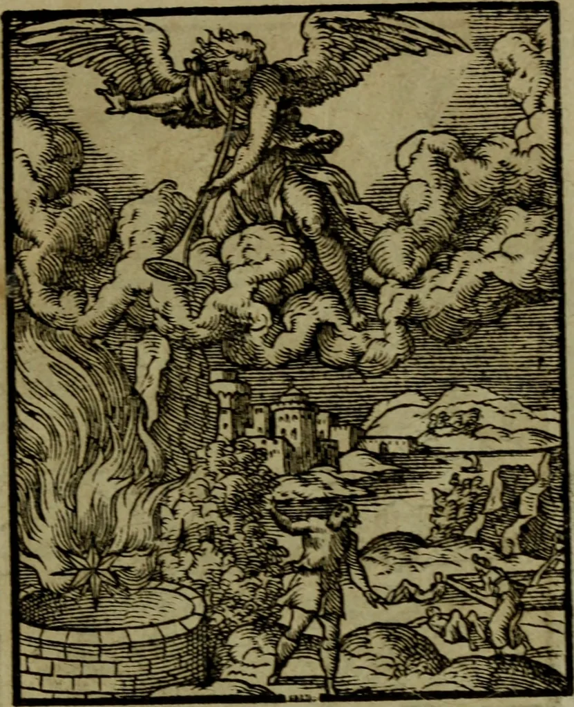 An illustration from Qvadrins historiqves de la Bible, 1558, leaf 290