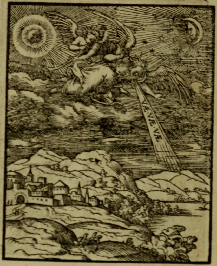 An illustration from Qvadrins historiqves de la Bible, 1558, leaf 291