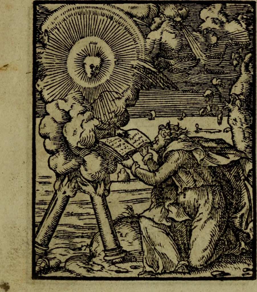 An illustration from Qvadrins historiqves de la Bible, 1558, leaf 294