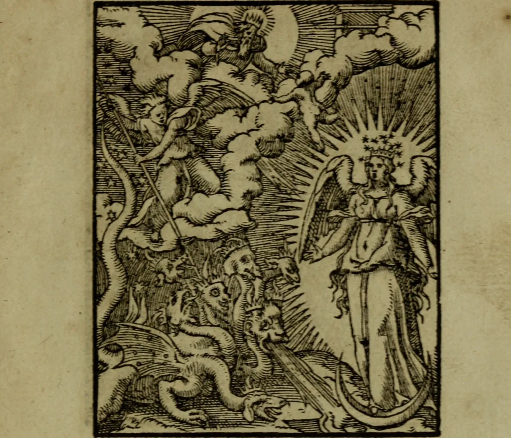 An illustration from Qvadrins historiqves de la Bible, 1558, leaf 296