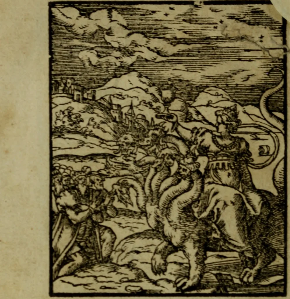 An illustration from Qvadrins historiqves de la Bible, 1558, leaf 301