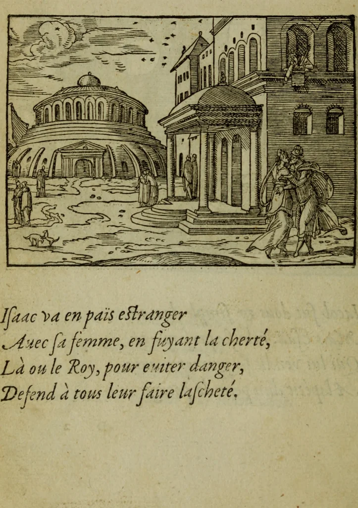 An illustration from Qvadrins historiqves de la Bible, 1558, leaf 31