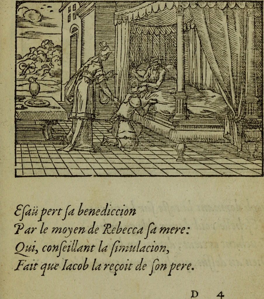 An illustration from Qvadrins historiqves de la Bible, 1558, leaf 34