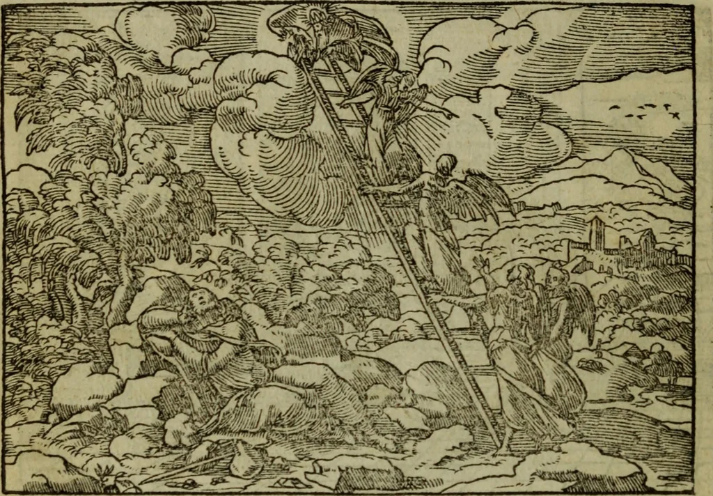 An illustration from Qvadrins historiqves de la Bible, 1558, leaf 35