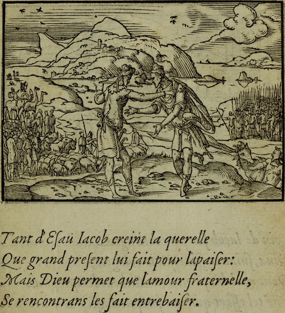 An illustration from Qvadrins historiqves de la Bible, 1558, leaf 38