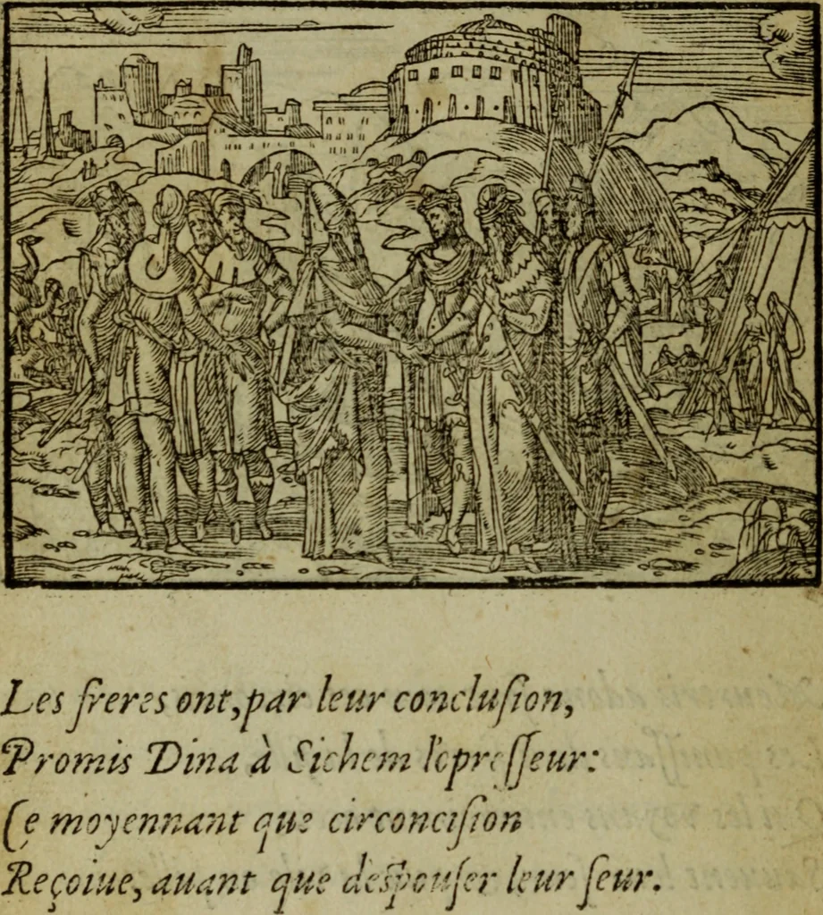 An illustration from Qvadrins historiqves de la Bible, 1558, leaf 41