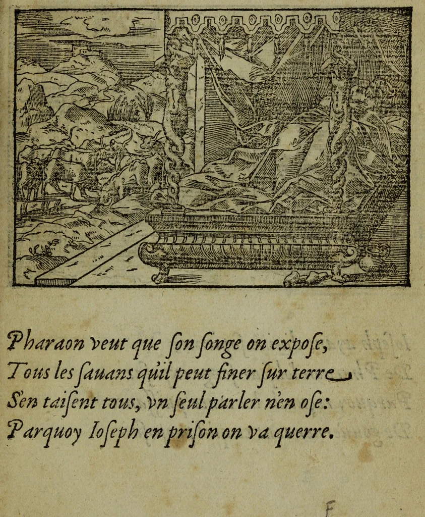 An illustration from Qvadrins historiqves de la Bible, 1558, leaf 56