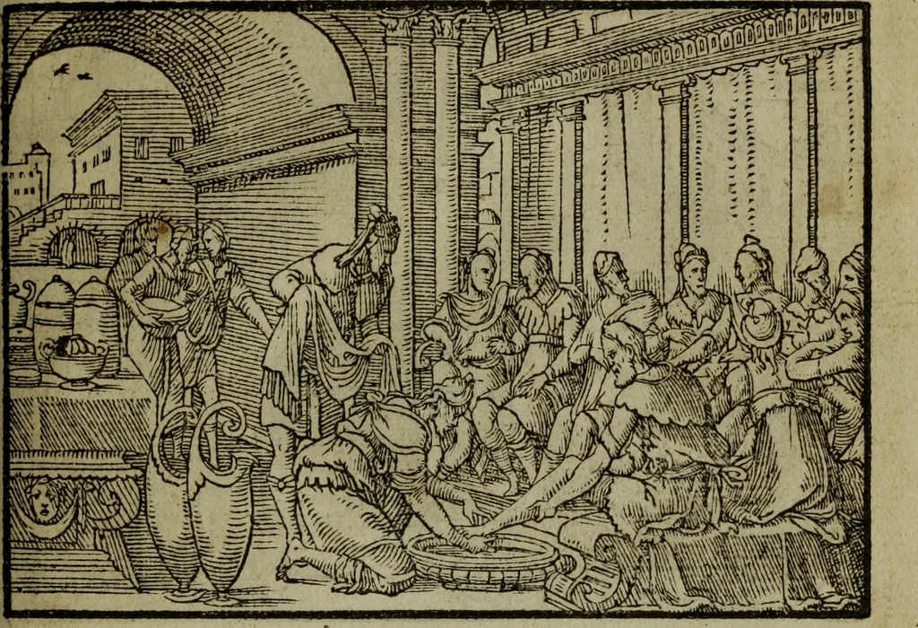 An illustration from Qvadrins historiqves de la Bible, 1558, leaf 66