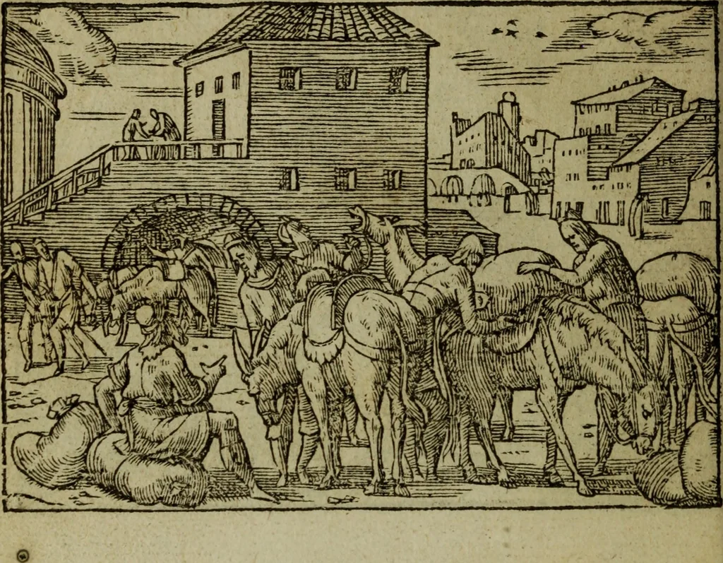 An illustration from Qvadrins historiqves de la Bible, 1558, leaf 67