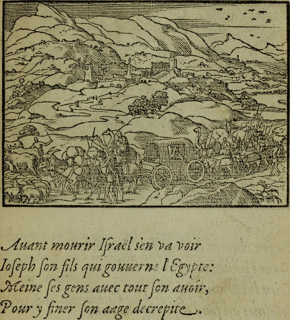 An illustration from Qvadrins historiqves de la Bible, 1558, leaf 70