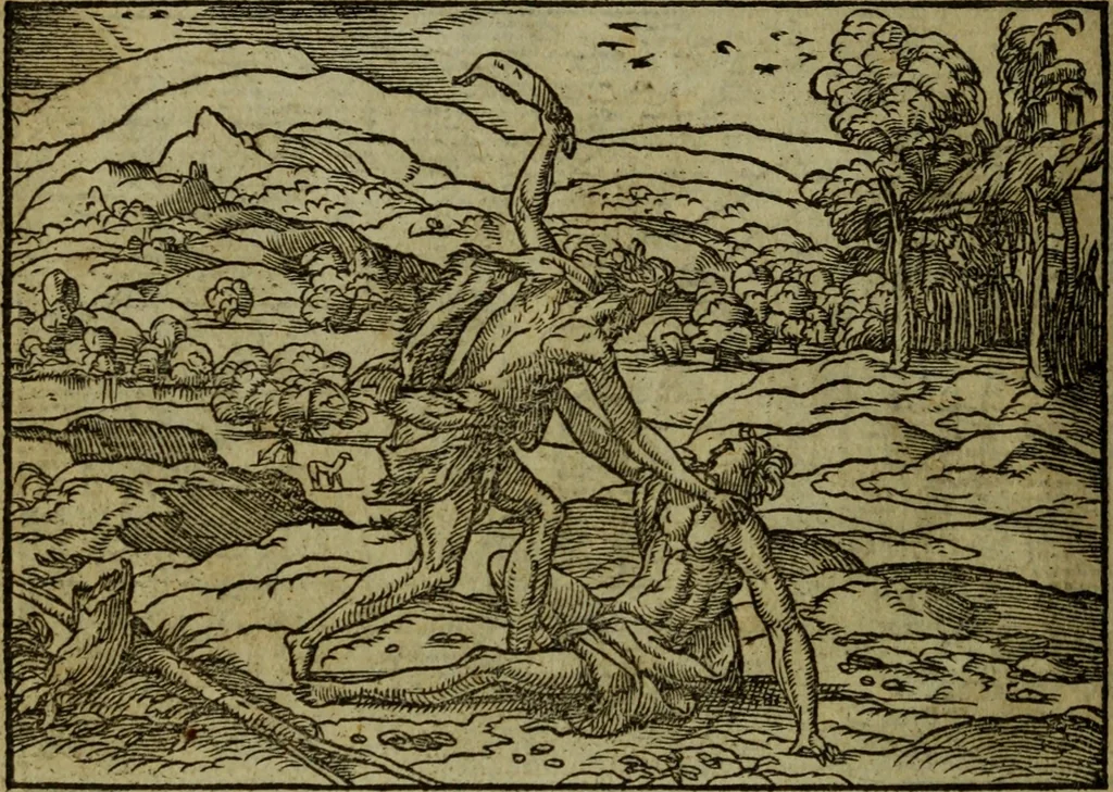 An illustration from Qvadrins historiqves de la Bible, 1558, leaf 9