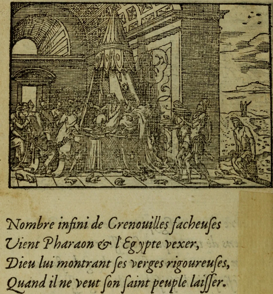 An illustration from Qvadrins historiqves de la Bible, 1558, leaf 97