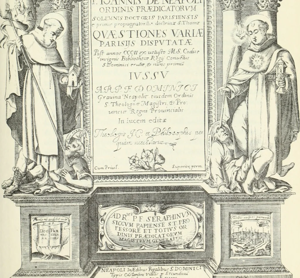 An illustration from Qvaestiones variae Parisiis dispvtatae solemnis doctoris F. Ioannis de Neapoli, 1618, leaf 6
