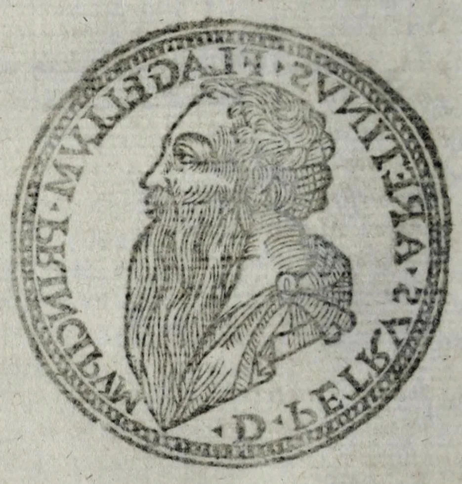 An illustration from Qvattro comedie del divino Pietro Aretino : cioè, Il marescalco, La cortegiana, La talanta, L'hipocrito, 1588, leaf 310