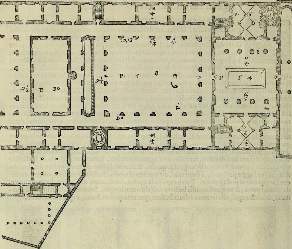 An illustration from I qvattro libri dell'architettvra di Andrea Palladio : ne' quali, dopo un breue trattato de' cinque ordini, & di quelli auertimenti, che sono piu necessarij nel fabricare;, 1570, leaf 101